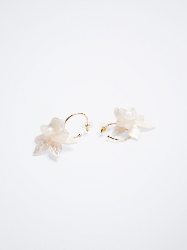 Flower Hoop Earrings