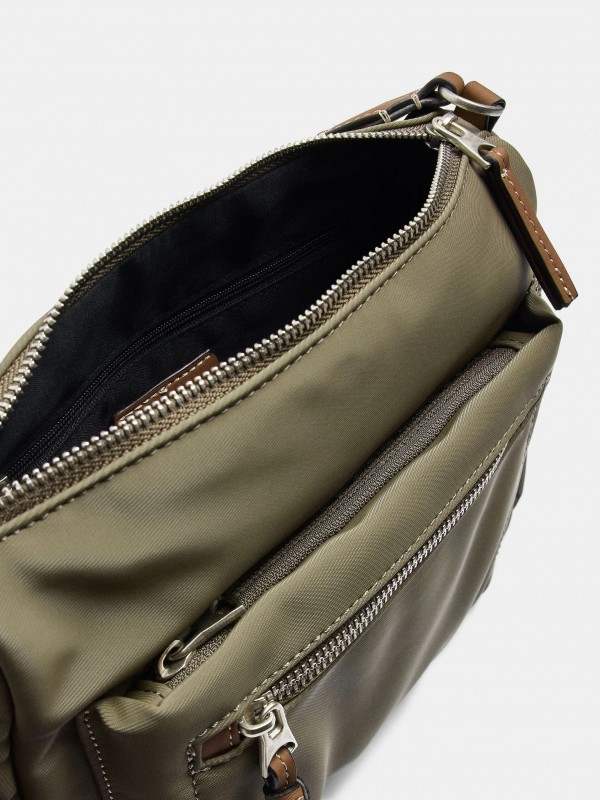 Чанта през рамо с външни джобове