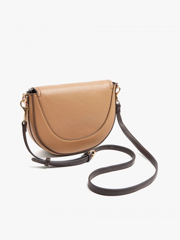 Чанта през рамо в бежаво